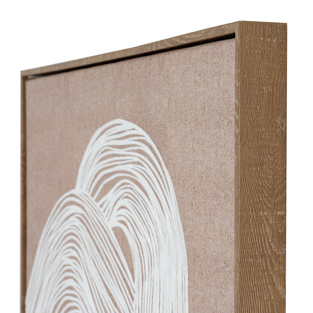 Swept Contours Embrace Art Print On Canvas in Wooden Frame