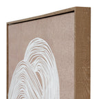 Swept Contours Embrace Art Print On Canvas in Wooden Frame