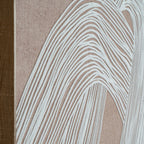 Swept Contours Embrace Art Print On Canvas in Wooden Frame