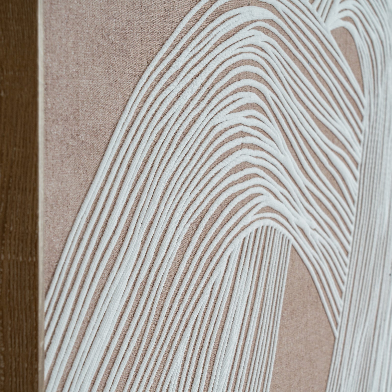 Swept Contours Embrace Art Print On Canvas in Wooden Frame