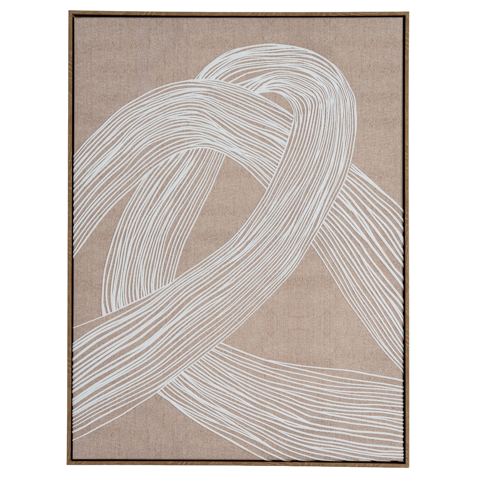 Swept Contours Embrace Art Print On Canvas in Wooden Frame Product Image