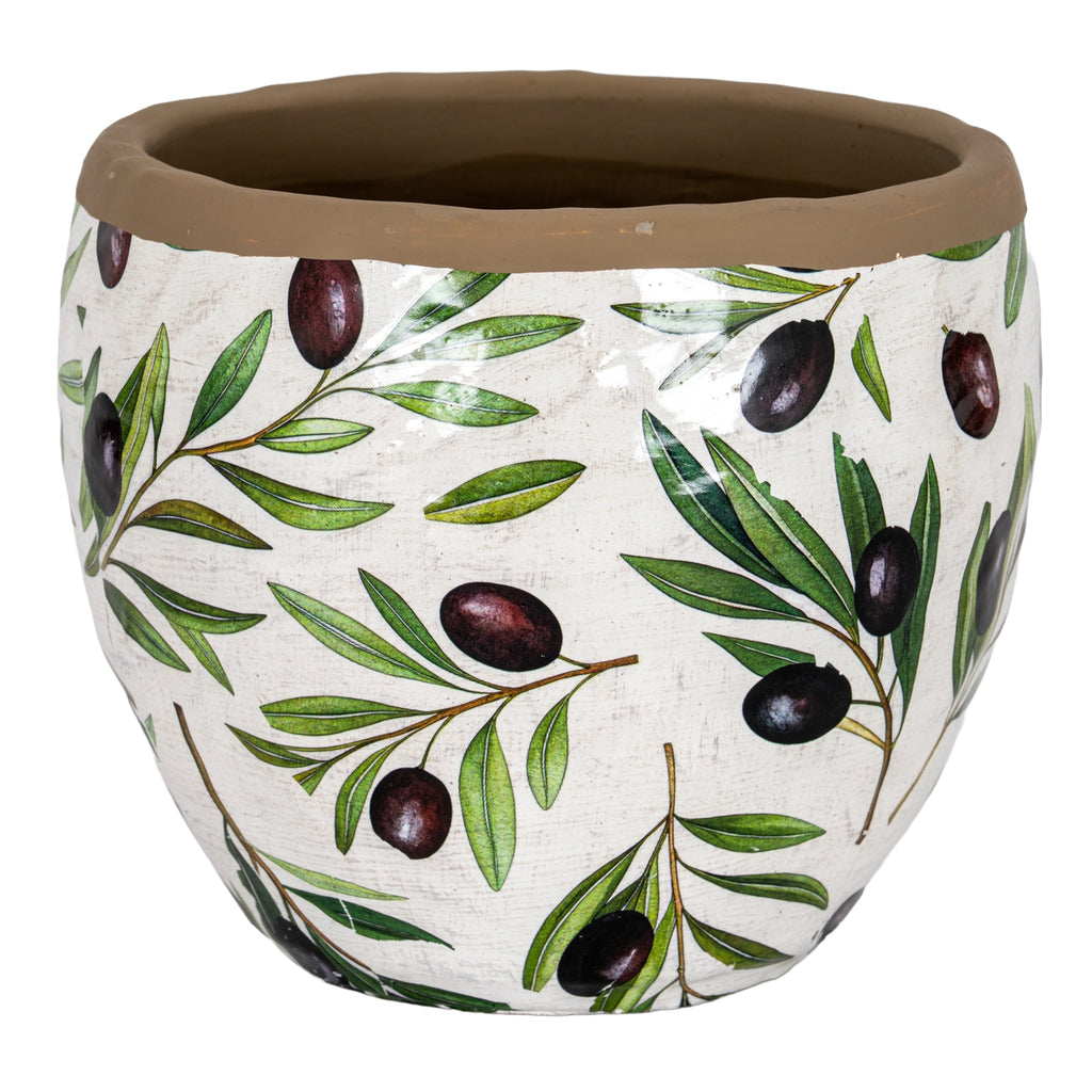 Mossen Olive Medium Planter – product view