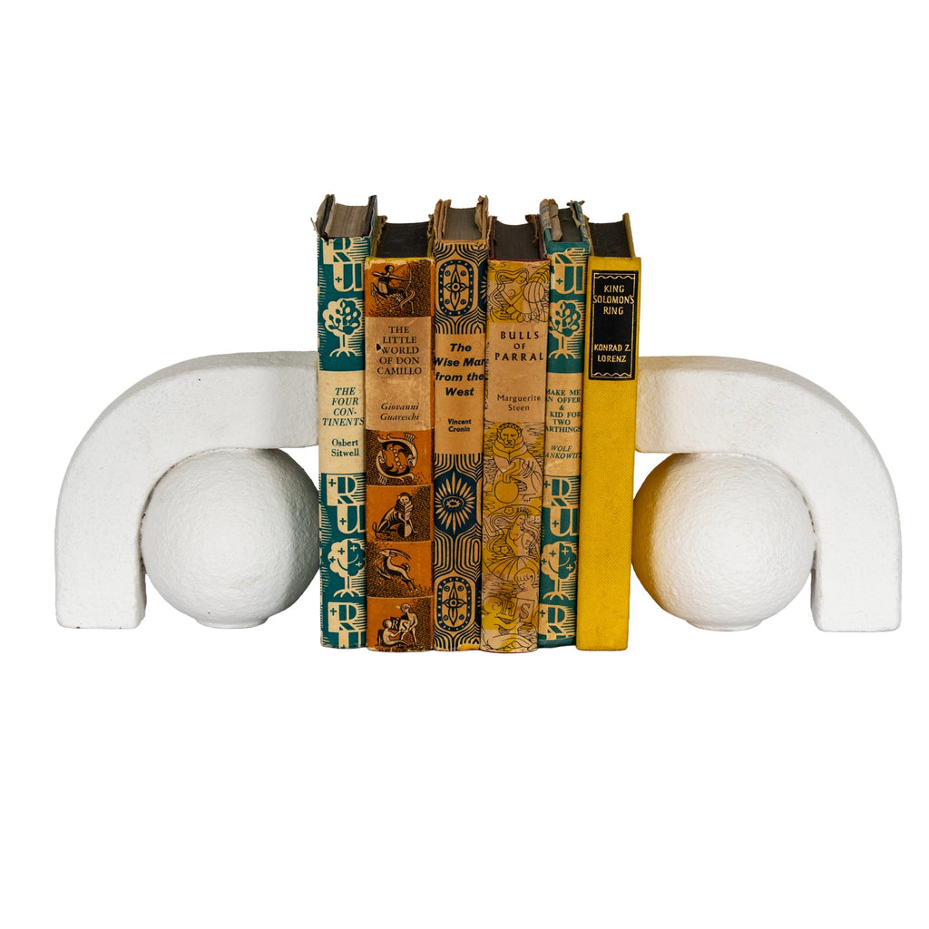Ashen Ceramic Book-Ends