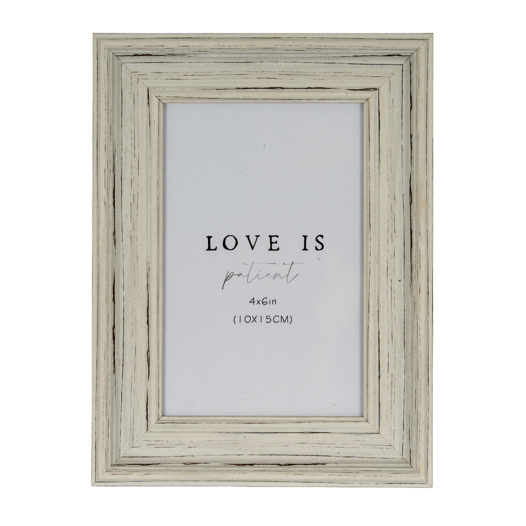 Weathered White 4X6 Wooden Picture Frame Product Image