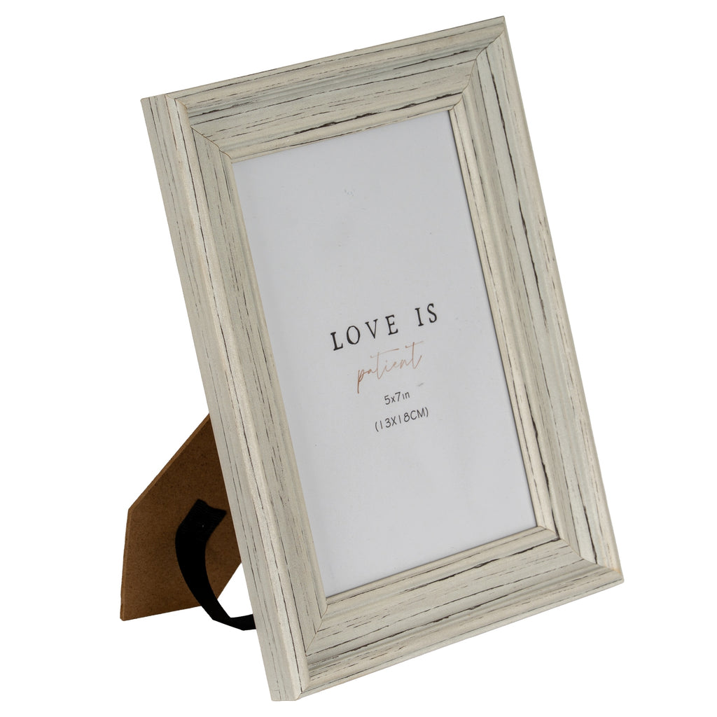 Weathered White 5X7 Wooden Picture Frame