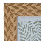 Carved Herringbone Brown Chevron 4X6 Wooden Picture Frame