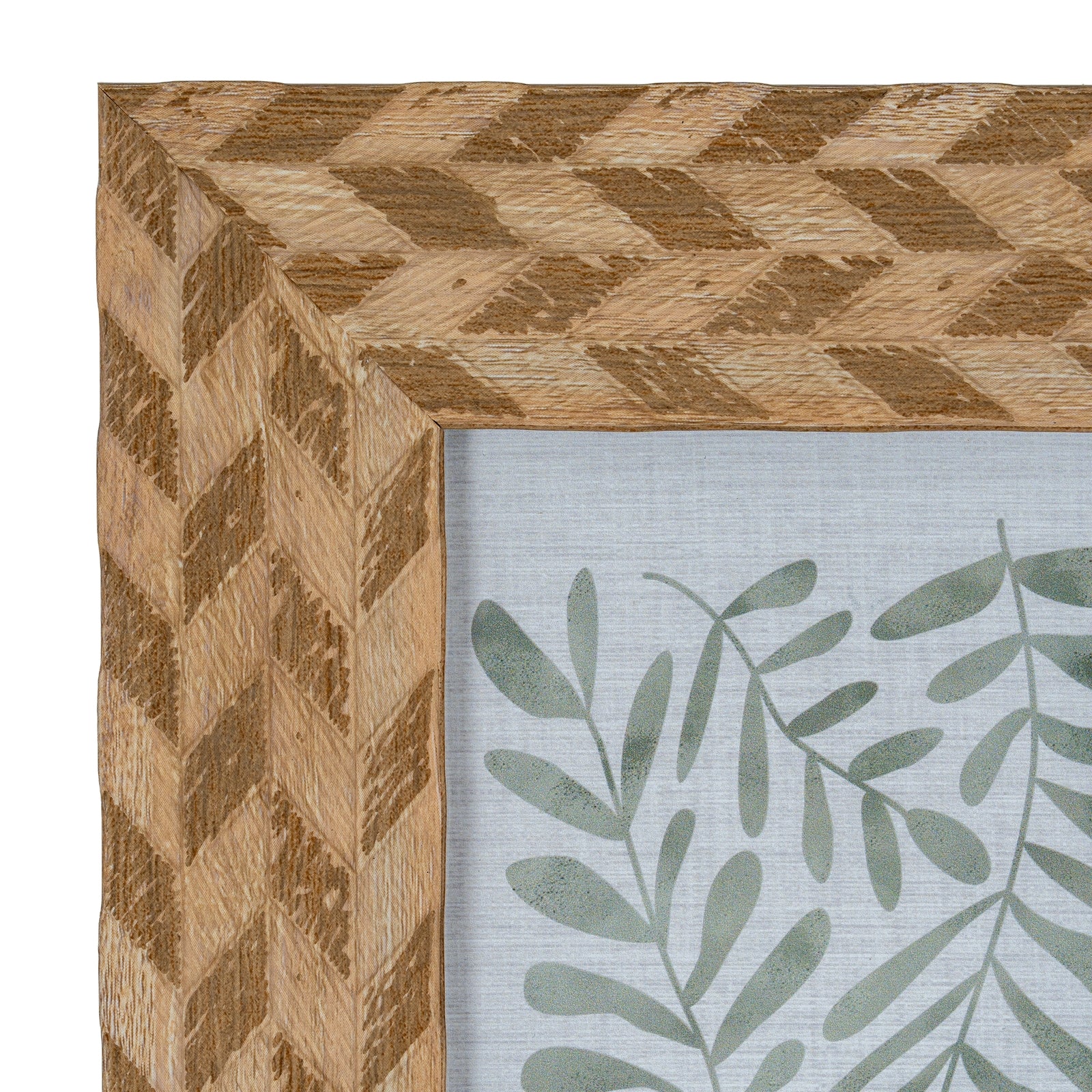 Carved Herringbone Brown Chevron 4X6 Wooden Picture Frame