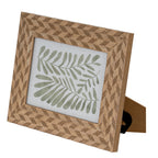 Carved Herringbone Brown Chevron 5X7 Wooden Picture Frame
