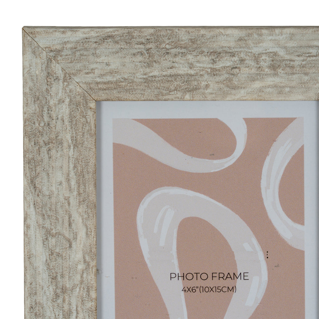 Mottled White 4X6 Wooden Picture Frame