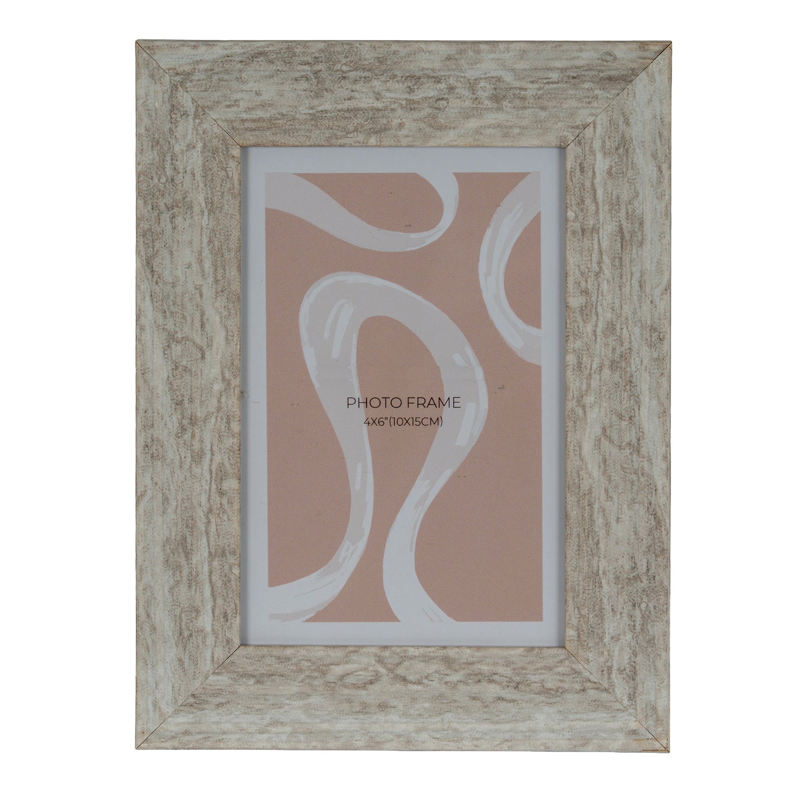Mottled White 4X6 Wooden Picture Frame Product Image