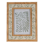 Floral Fabric Green and Brown 4X6 Wooden Picture Frame Product Image