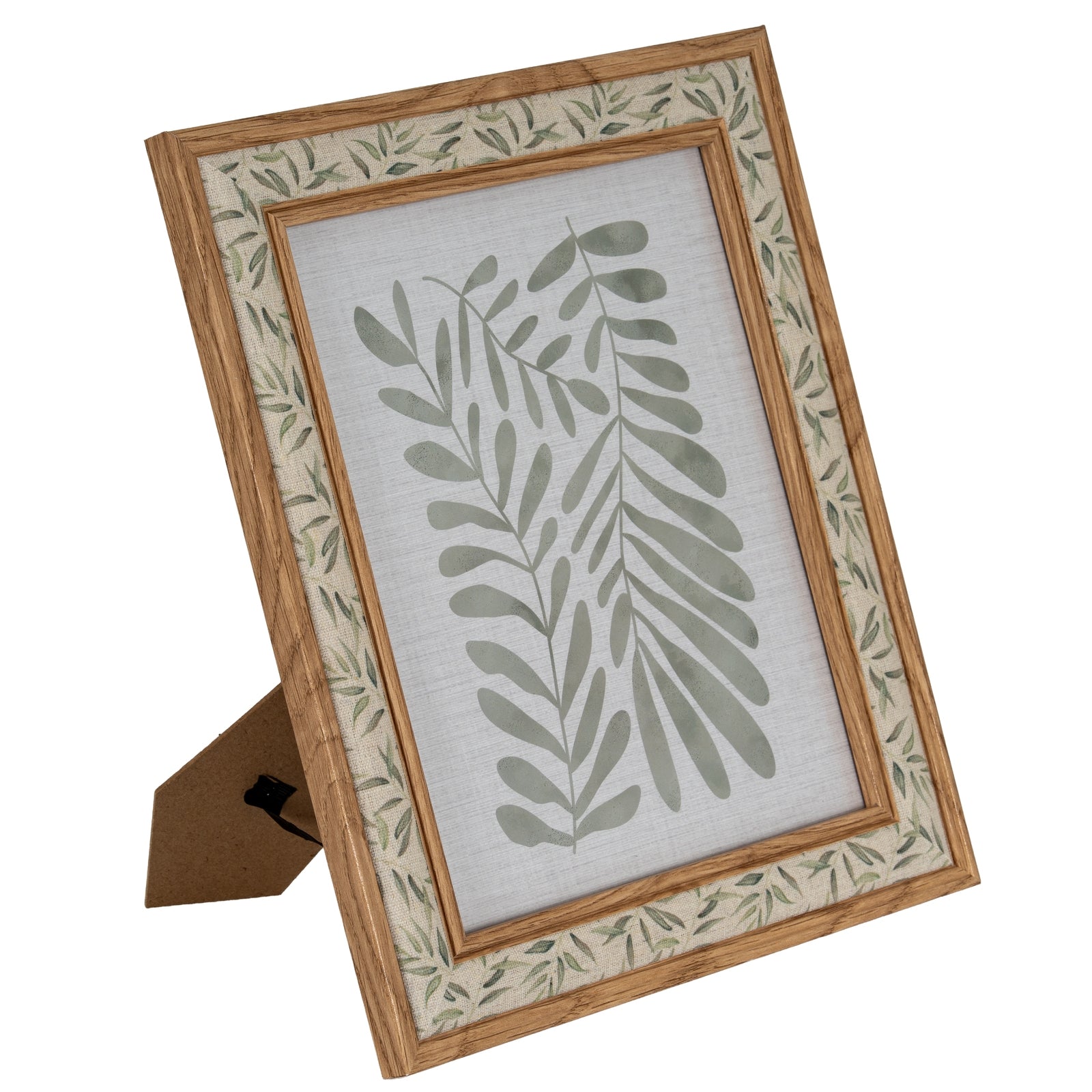 Floral Fabric Green and Brown 8X10 Wooden Picture Frame
