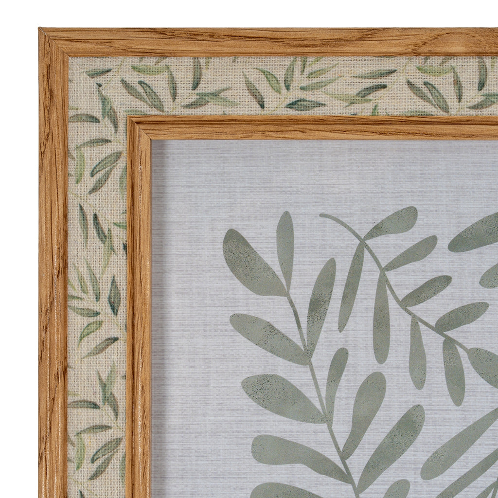 Floral Fabric Green and Brown 8X10 Wooden Picture Frame