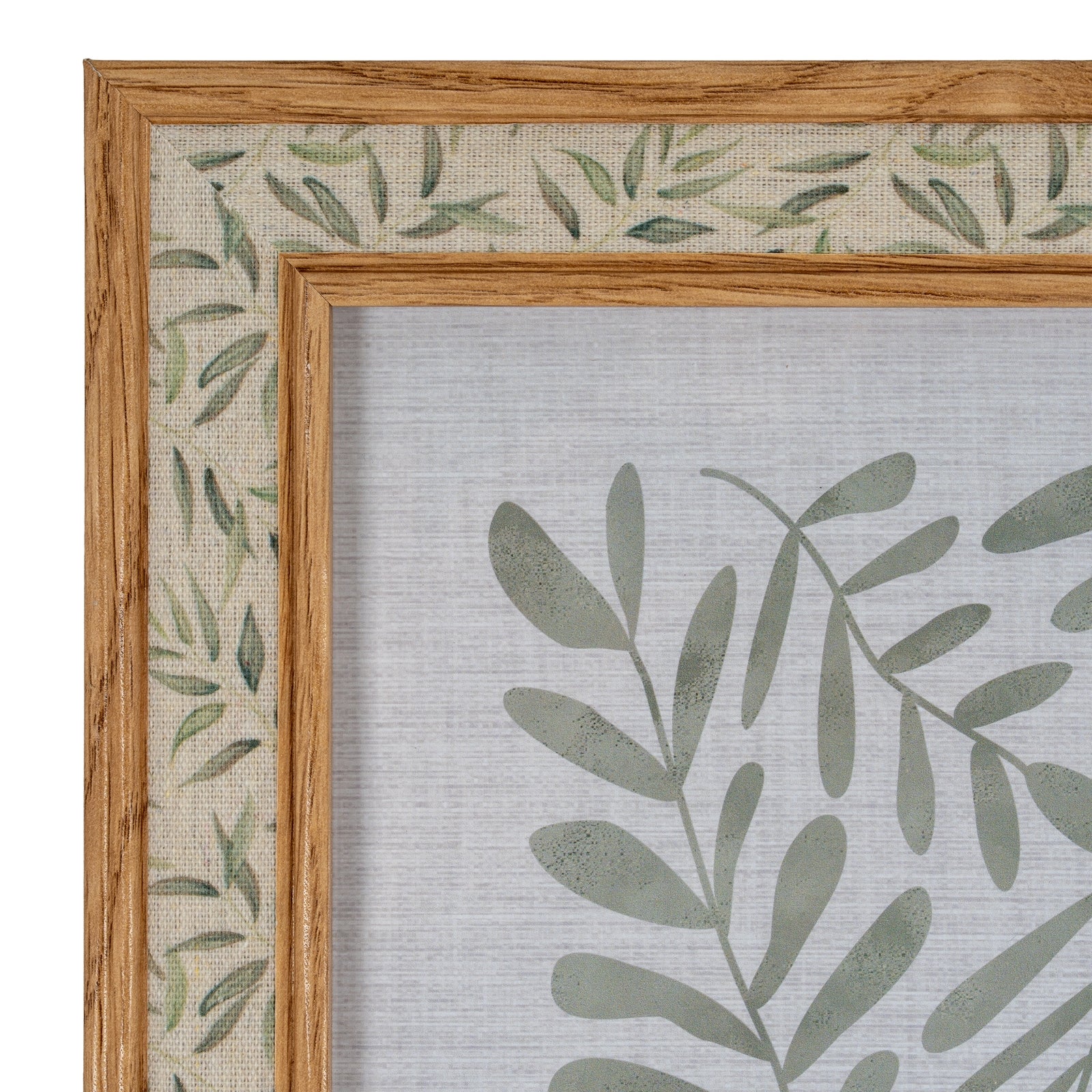 Floral Fabric Green and Brown 8X10 Wooden Picture Frame