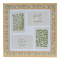 Floral Fabric Green and Brown Wooden Picture Multiframe Product Image