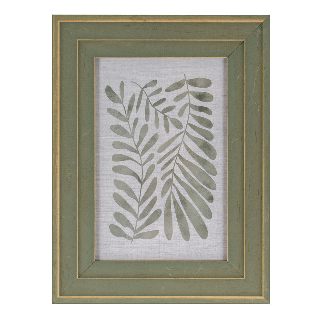 Verdant Modern Green and Gold 5X7 Wooden Picture Frame Product Image