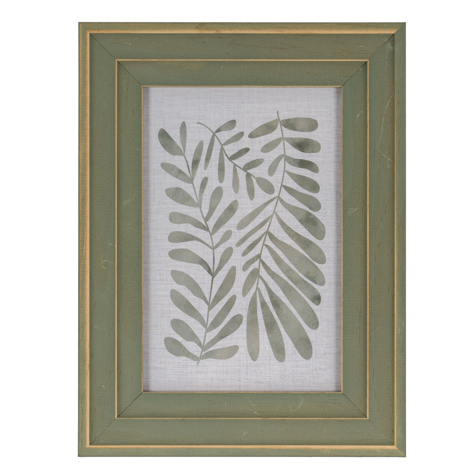 Verdant Modern Green and Gold 5X7 Wooden Picture Frame Product Image