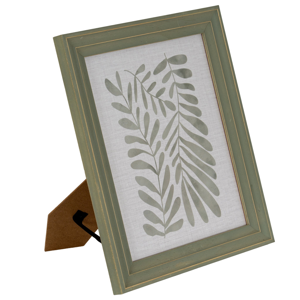 Verdant Modern Green and Gold 8X10 Wooden Picture Frame