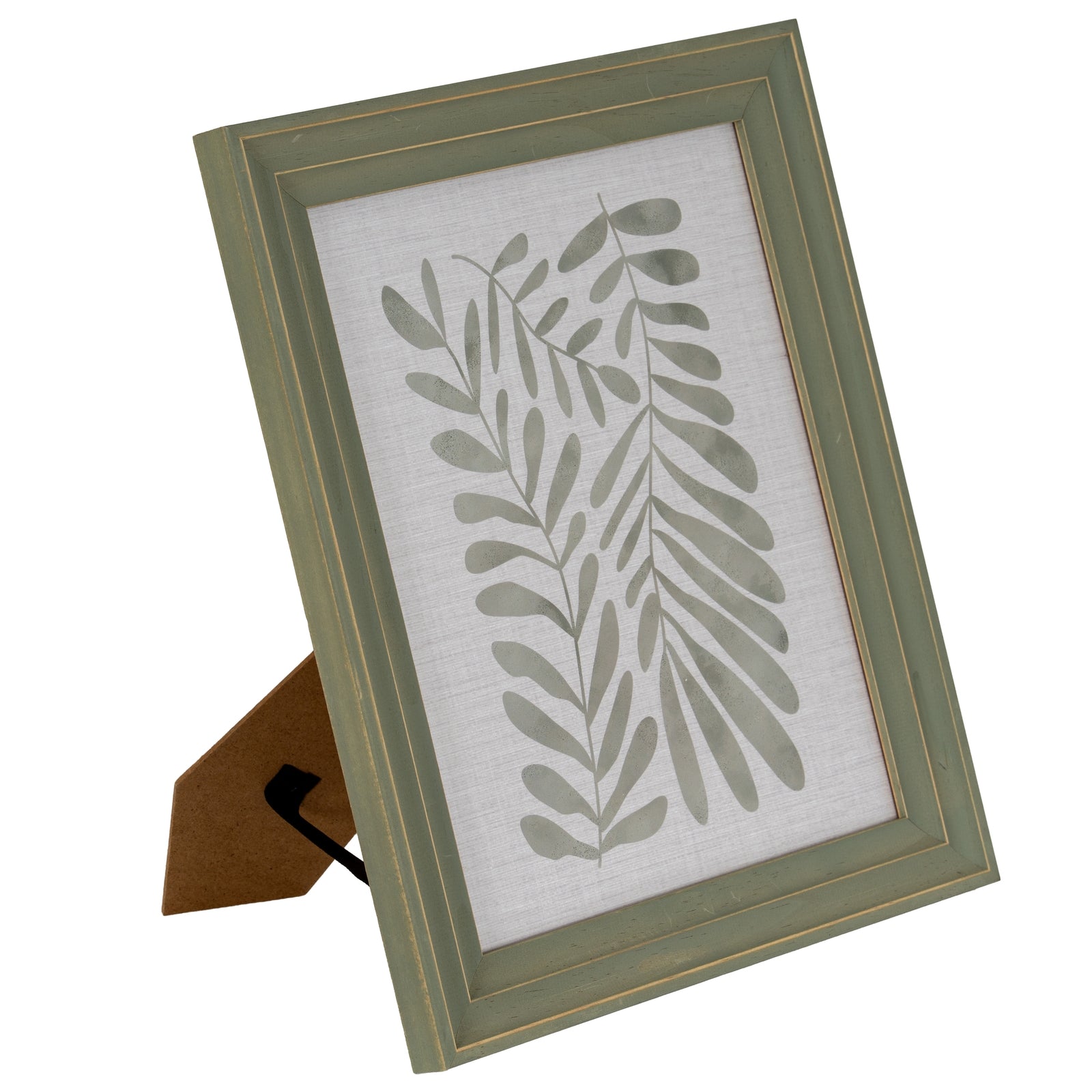 Verdant Modern Green and Gold 8X10 Wooden Picture Frame