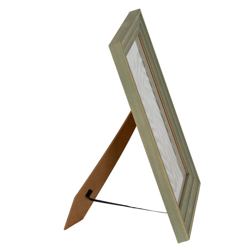 Verdant Modern Green and Gold 8X10 Wooden Picture Frame