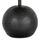 Forge Black Cannon Table Lamp With Hessian Shade – view 3