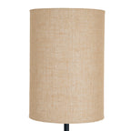 Forge Black Cannon Floor Lamp With Hessian Shade – view 3