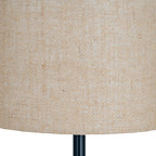 Forge Black Cannon Floor Lamp With Hessian Shade – view 4