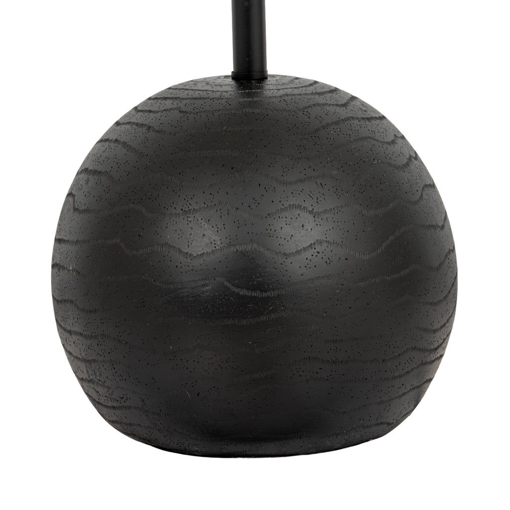 Forge Black Cannon Floor Lamp With Hessian Shade – view 5