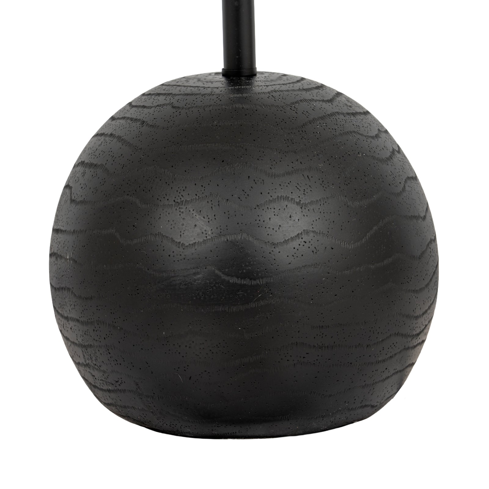 Forge Black Cannon Floor Lamp With Hessian Shade – view 5