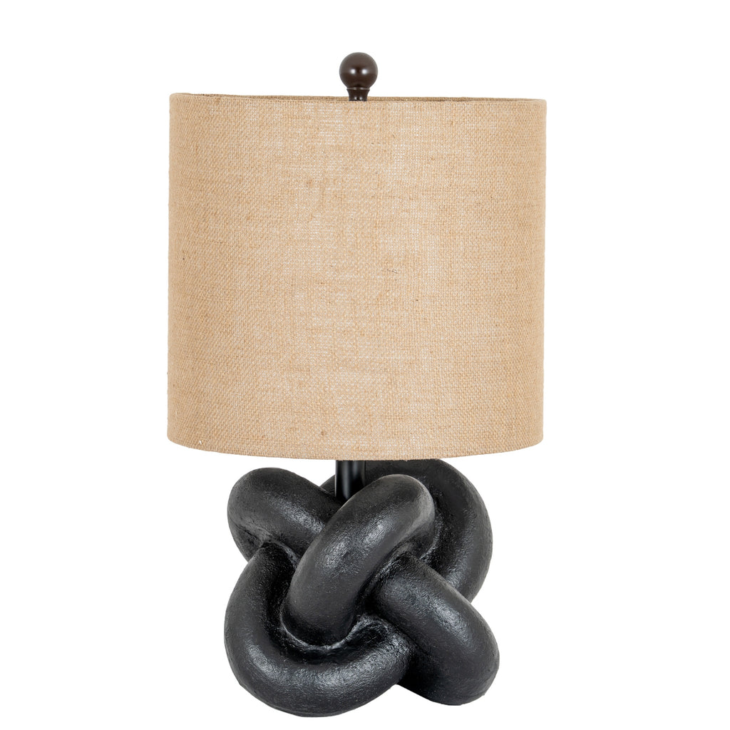 Knot Metal Knot-Table-Lamp-With-Hessian-Shade Product Image