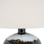Nocturne Shadows Squat Table Lamp With Linen Shade – view 3