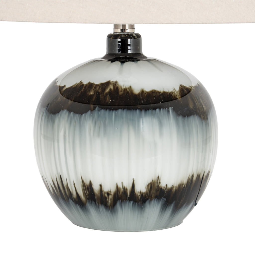 Nocturne Shadows Squat Table Lamp With Linen Shade – view 4