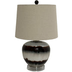 Umberlight Shadows Squat Table Lamp With Linen Shade – product view