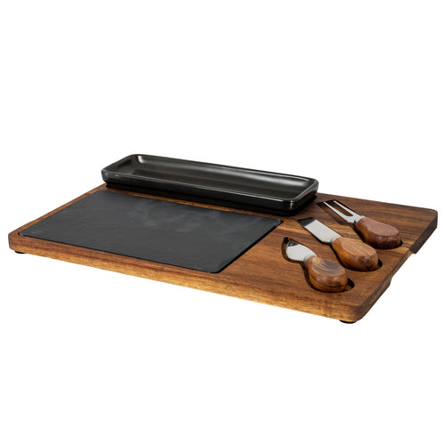 Acacia & Slate Cheese Serving Board Set – view 2