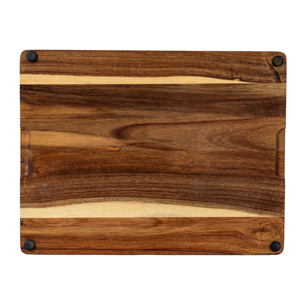 Acacia Cheese Board with Grey Bowls & Cutlery – view 4
