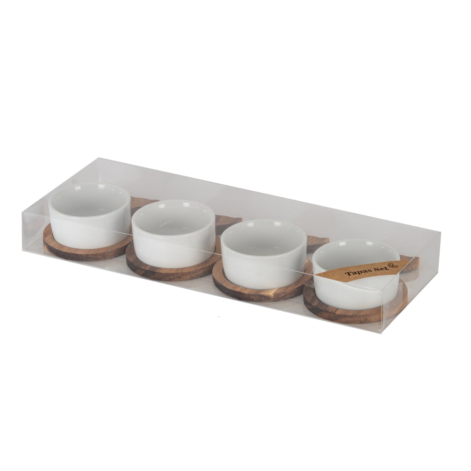 Four Acacia Fishtail Serving Boards & Bowls – view 2