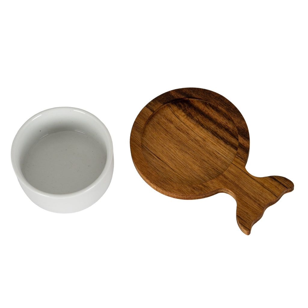 Four Acacia Fishtail Serving Boards & Bowls – view 5