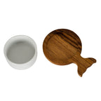 Four Acacia Fishtail Serving Boards & Bowls – view 5