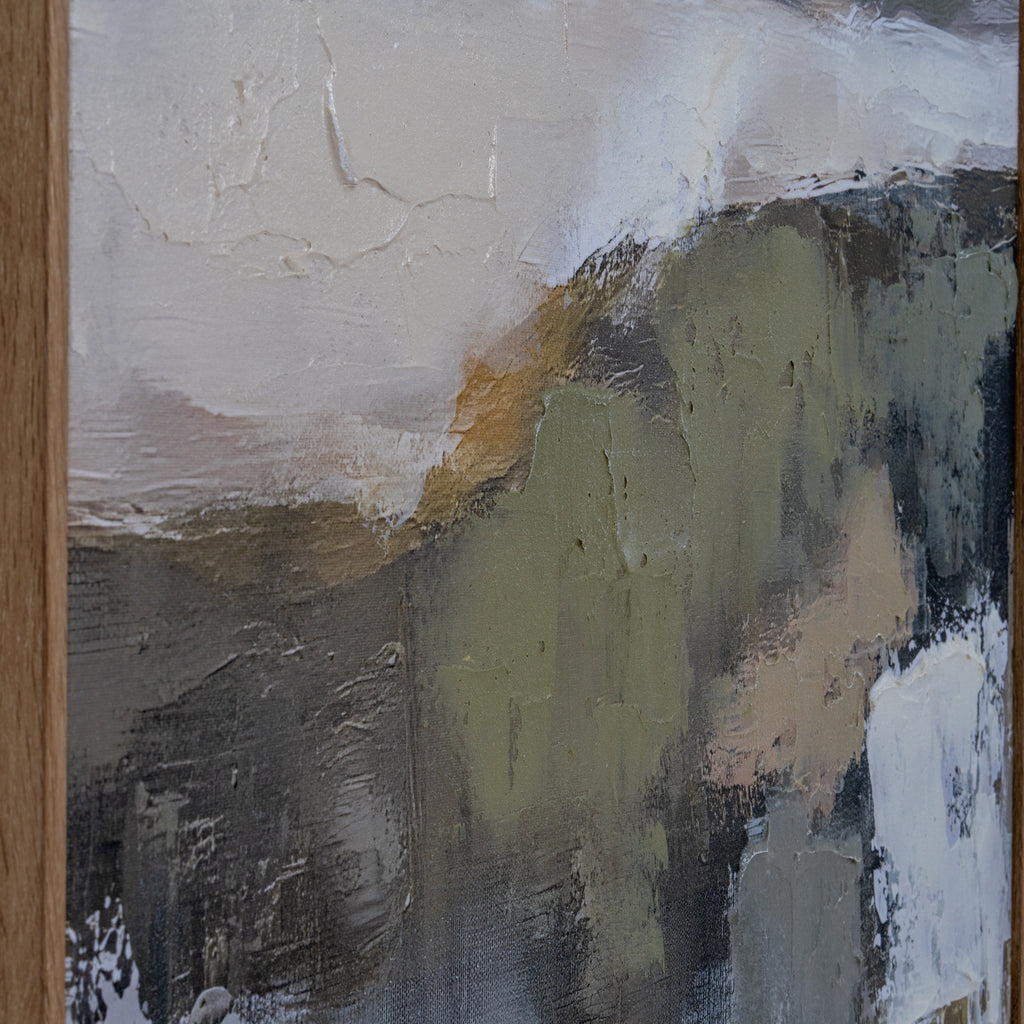 Distant Hills Framed Hand-Painted Landscape – view 3