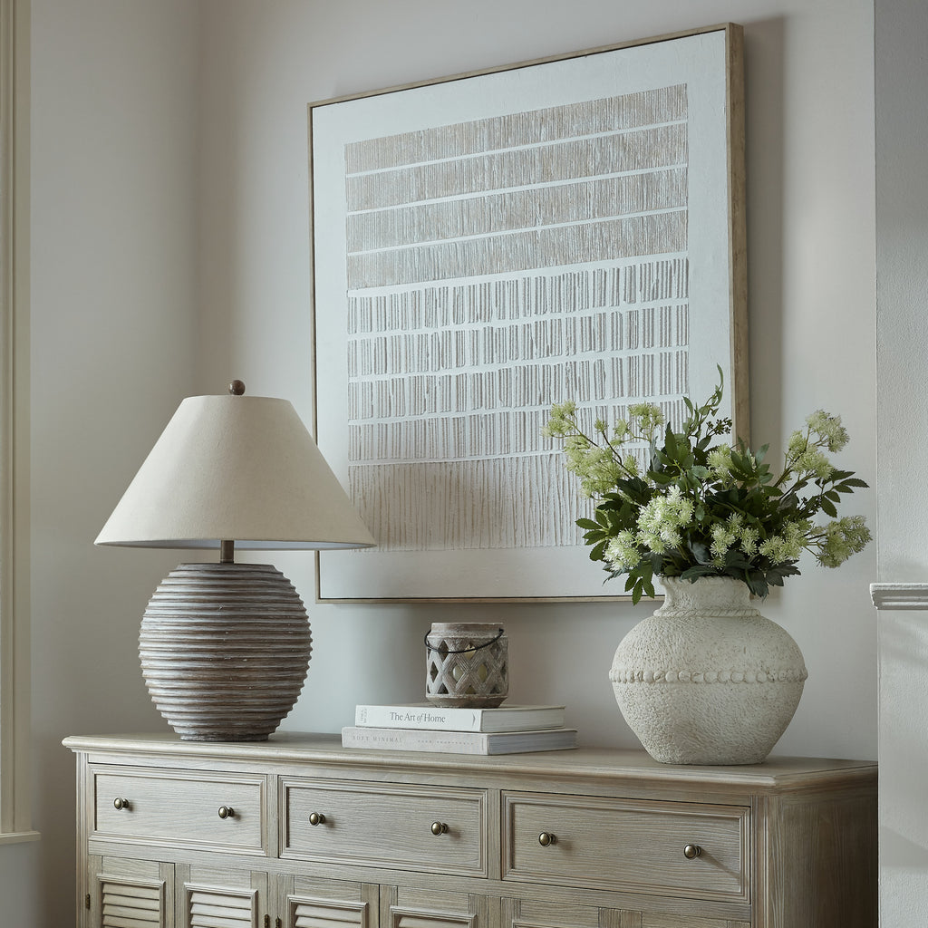 Sola Textured Line Canvas in Frame – product view
