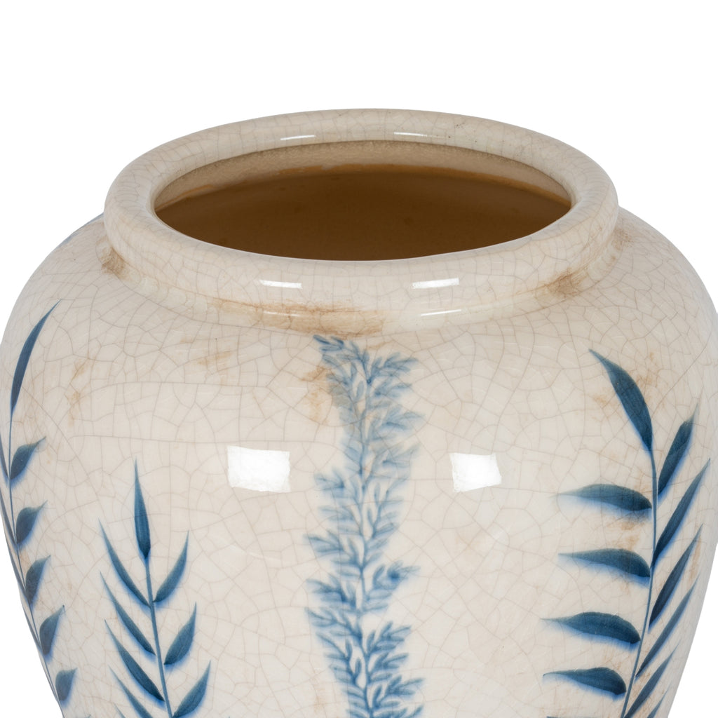 Indigo Inkleaf Small Ceramic Vase