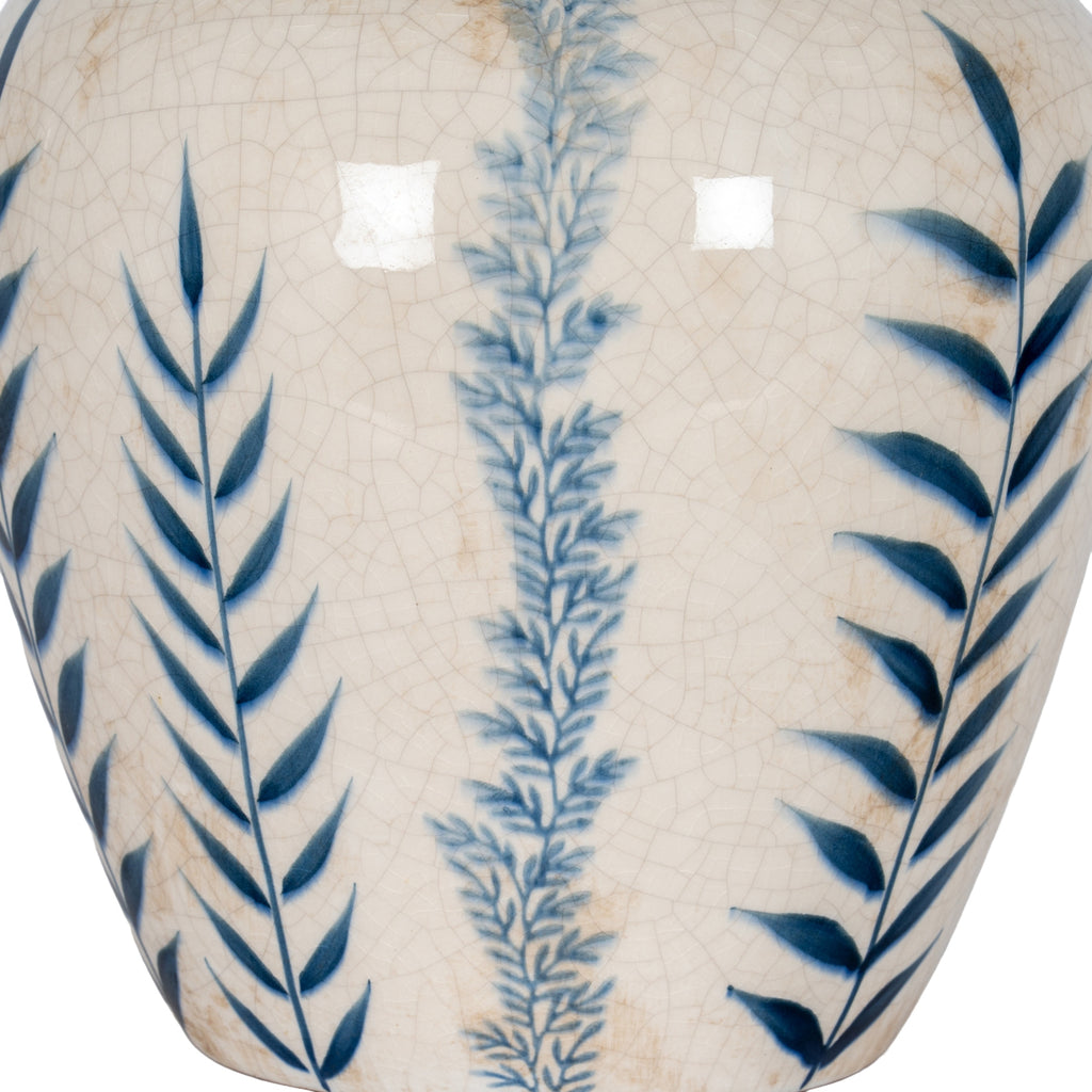 Indigo Inkleaf Small Ceramic Vase
