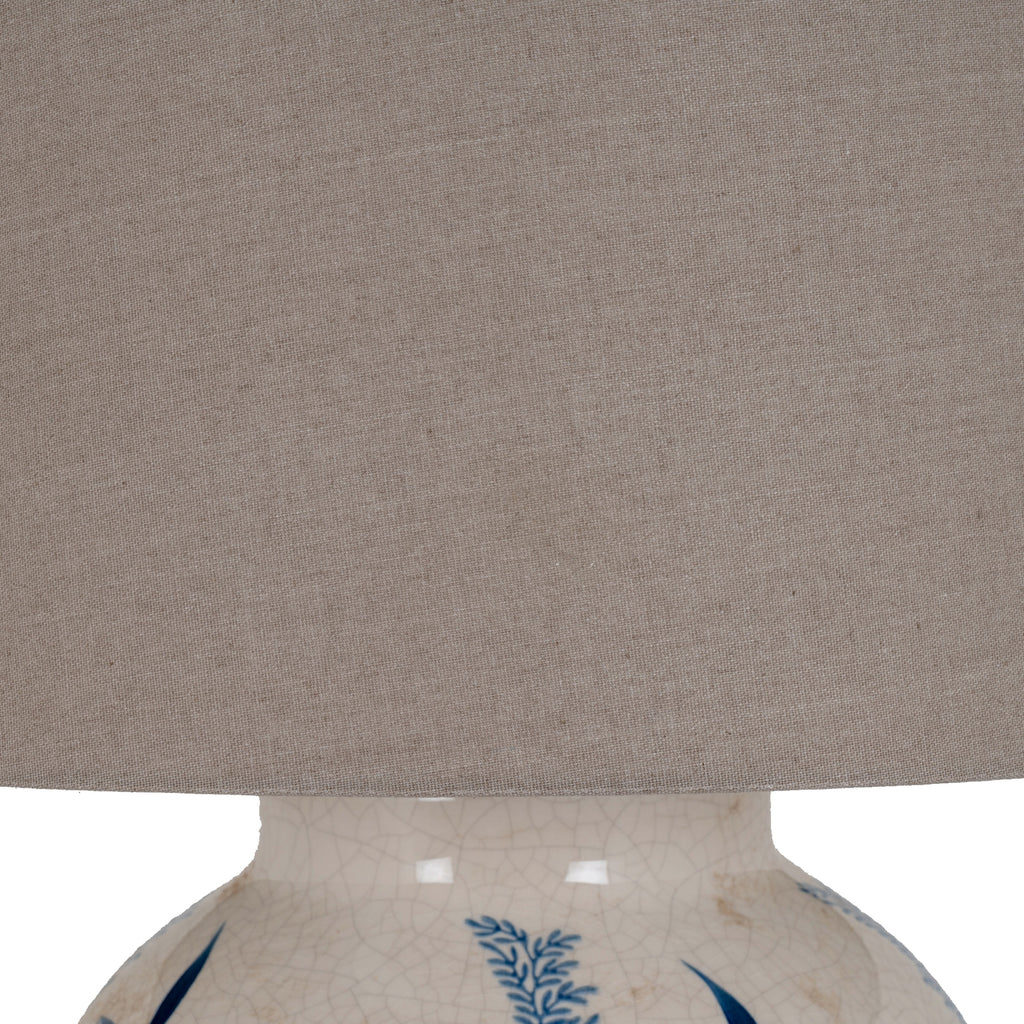 Indigo Inkleaf Ceramic Pot Lamp