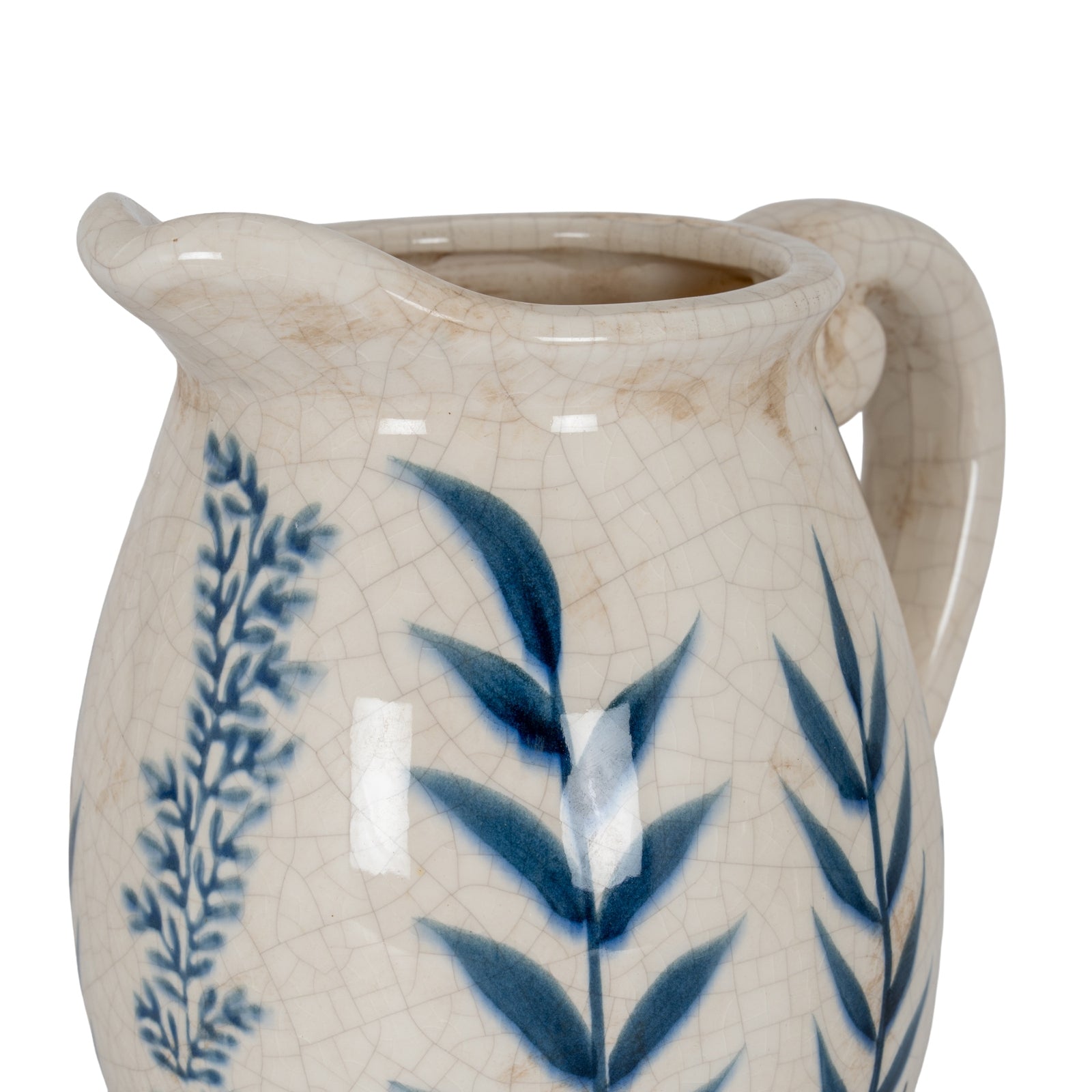 Indigo Inkleaf Small Ceramic Jug Vase