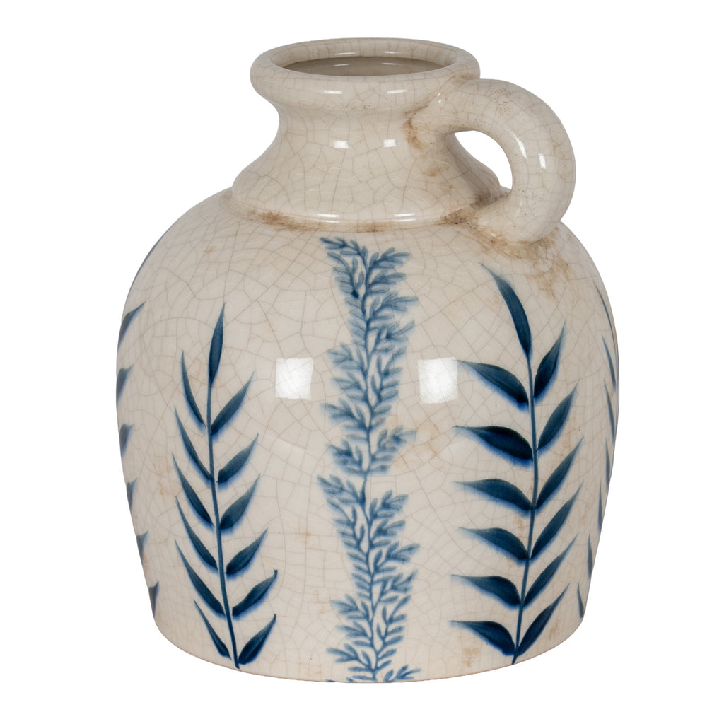 Indigo Inkleaf Ceramic Amphora Jug Vase Product Image