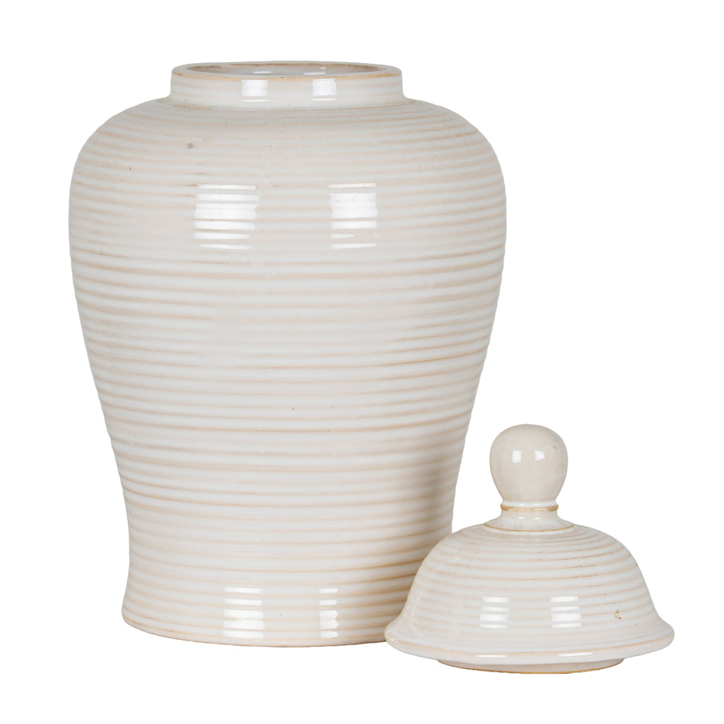 Sorrel Lidded Ceramic Ginger Jar – view 2