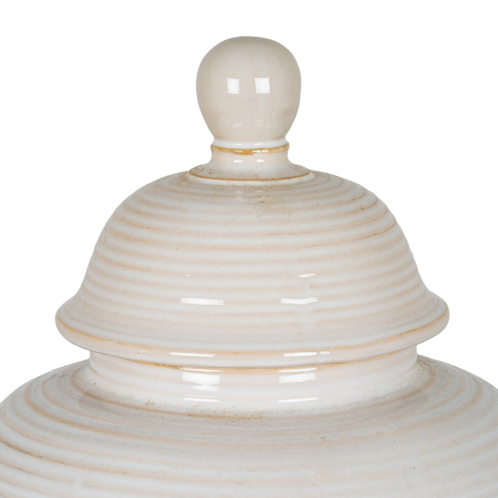Sorrel Lidded Ceramic Ginger Jar – view 3