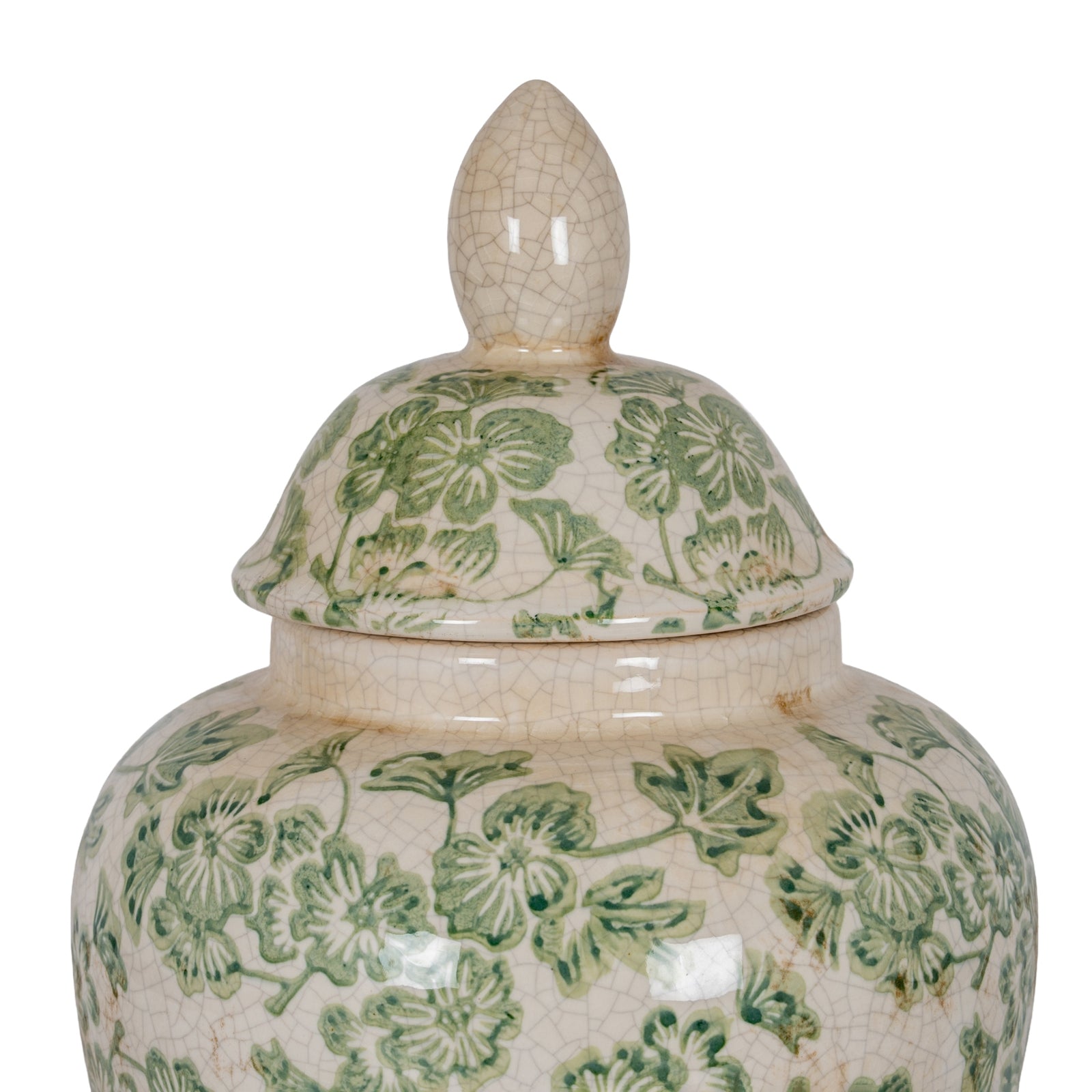Fern & Bloom Ceramic Ginger Jar