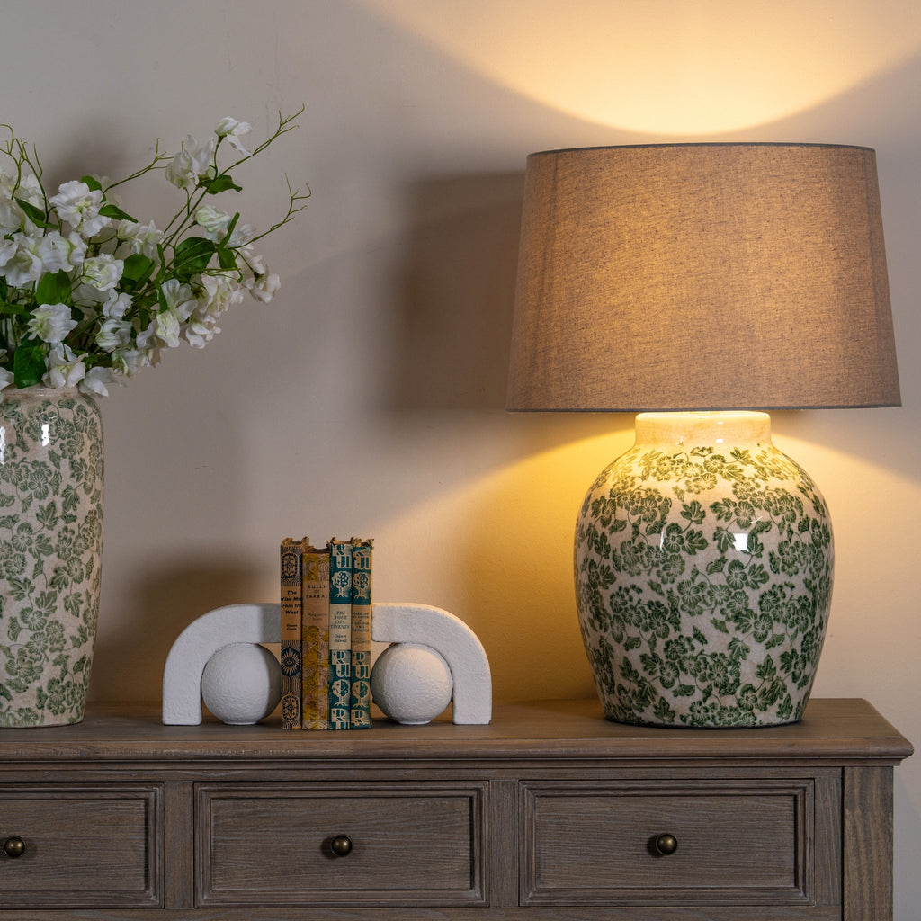 Fern & Bloom Ceramic Pot Lamp