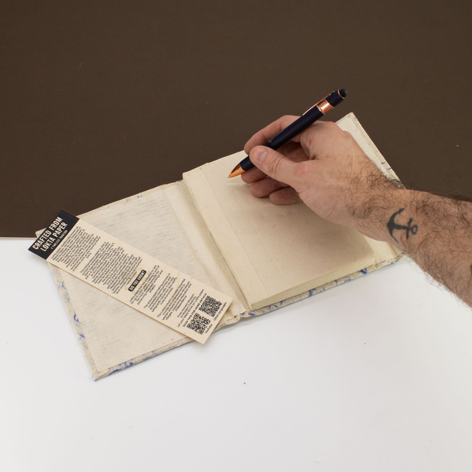 Notebook Medium Lokta paper Lokta-Mixed-Blue-Cotton-Notebook